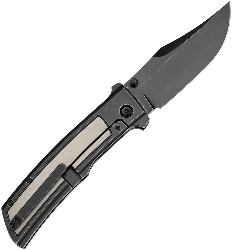 Navaja Kansept Knives Bison Framelock Gray/Blk K1108B1 - Image 3