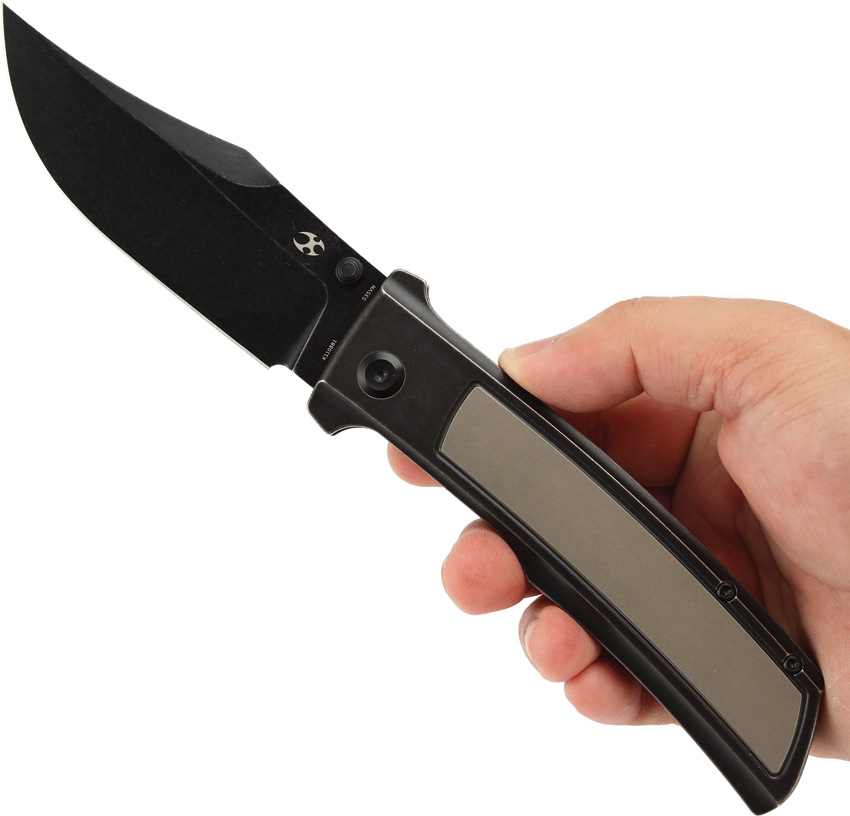 Navaja Kansept Knives Bison Framelock Gray/Blk K1108B1 - Image 5