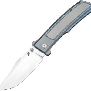 Navaja Kansept Knives Bison Framelock Gray/Blue K1108B2