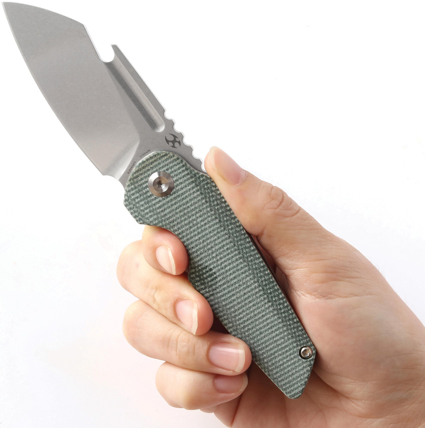 Navaja Kansept Knives Rafe Linerlock Green Micarta K2048A3 - Image 3