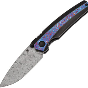 Navaja Kansept Knives Raven Framelock Timascus K2109A4