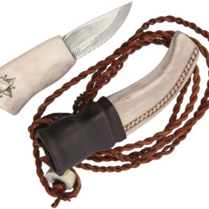 Cuchillo Karesuando Kniven Damascus Neck Knife 3531-05