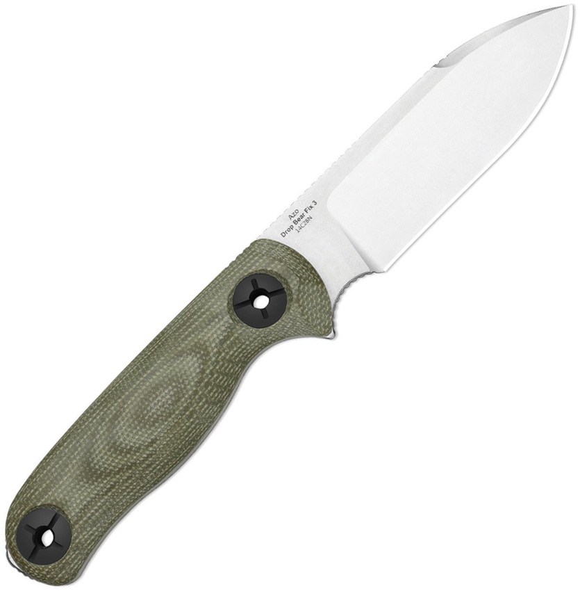 Navaja Kizer Cutlery Drop Bear Fixed Blade Green 1101A2 - Image 3
