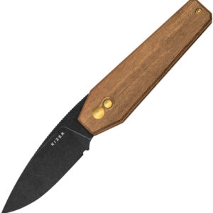 Navaja Kizer Cutlery Tomb Button Lock Wood  V3692A4