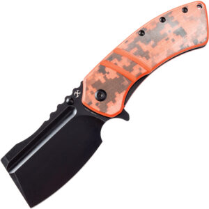 Navaja Kansept Knives XL Korvid Linerlock Org Camo  T1030B3