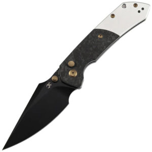 Navaja Kansept Knives Fenrir Button Lock Shred CF T1034B1