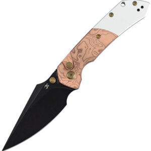 Navaja Kansept Knives Fenrir Button Lock Copper Foil T1034B2