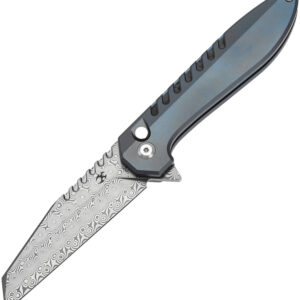 Navaja Kansept Knives Kosame Button Lock Damascus T1093F1