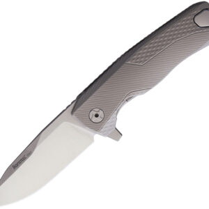 Navaja LionSTEEL ROK Titanium Framelock Gray ROK G