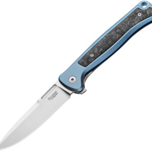 Cuchillo LionSTEEL Skinny Framelock Blue Ti SK01BL