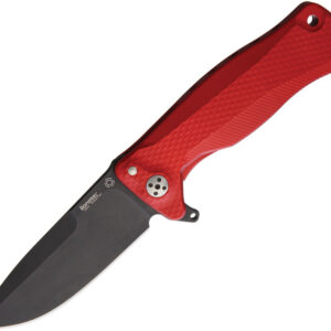 Navaja LionSTEEL SR11 Black Red Framelock SR11A RB