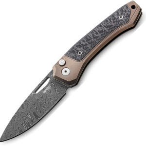 Navaja LionSTEEL Twain Button Lock Damascus TW D BR