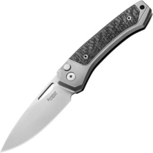 Navaja LionSTEEL Twain Button Lock CF Gray TW GY CF