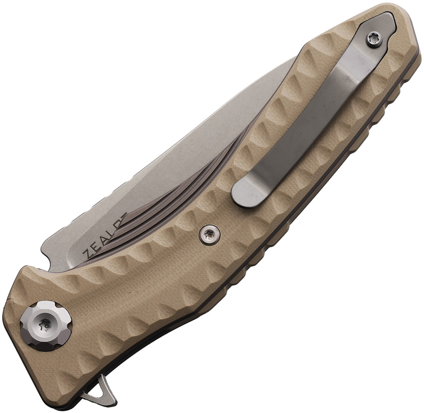 Navaja Maxace Zealot 2.0 Linerlock Brown G10 Mz206 - Image 2
