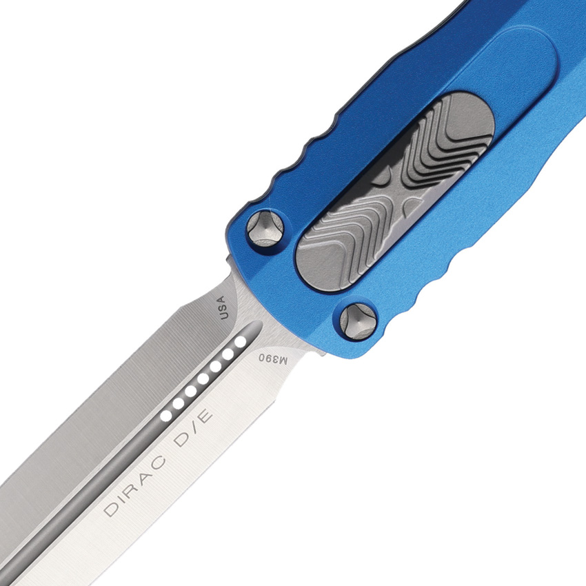 Navaja automática Microtech Auto Dirac D/E OTF Satin Blue 225-4BL - Image 2