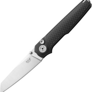 Navaja MKM-Maniago Knife Makers Miura Button Lock Black Al MK MI-ABK