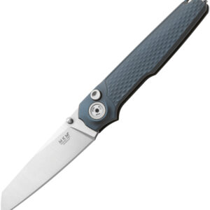 Navaja MKM-Maniago Knife Makers Miura Button Lock Gray Al MK MI-AGY