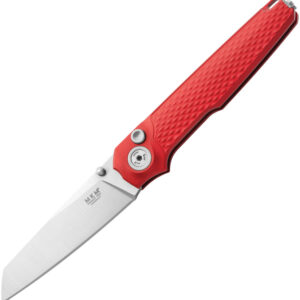 Navaja MKM-Maniago Knife Makers Miura Button Lock Red Al MK MI-ARD