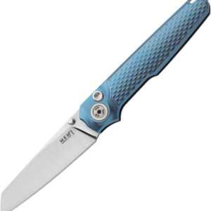 Navaja MKM-Maniago Knife Makers Miura Button Lock Ti Blue MK MI-TBL