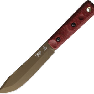 Cuchillo Ontario XL Hunter Fixed Blade Red Mic ON7026