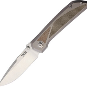 Navaja Pena Knives Mula Framelock Grn/Brn Mic MULA DP GRN MIC BRN MIC