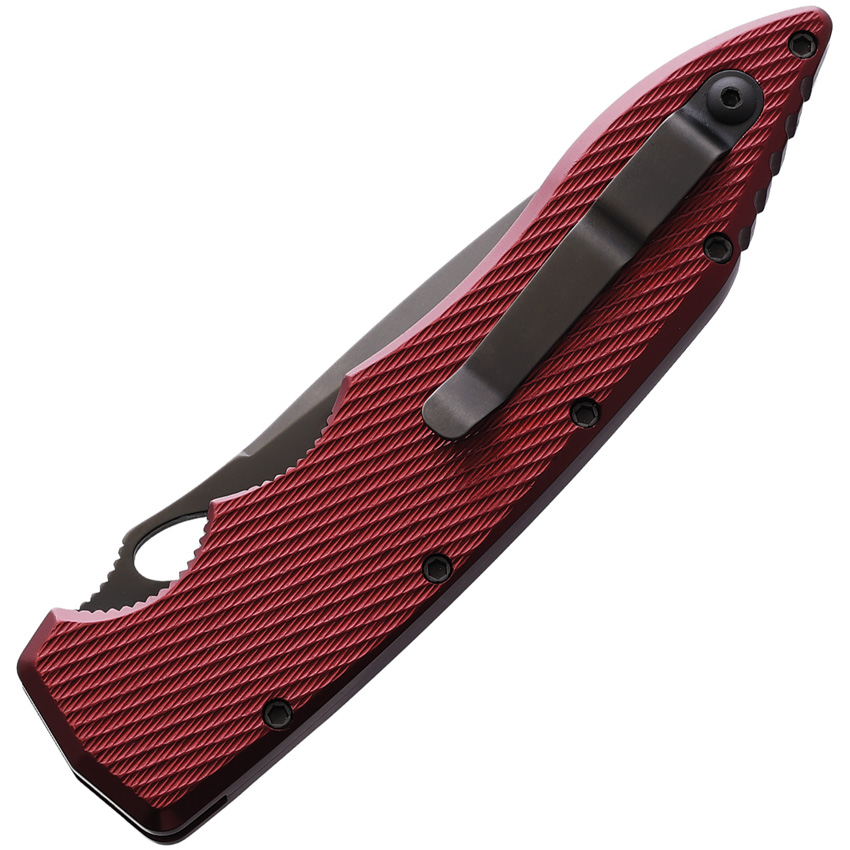 Navaja automática Piranha Knives Auto Predator Button Lock Red P-10RT - Image 2