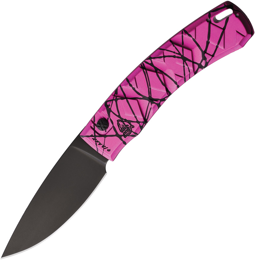 Navaja automática Piranha Knives Auto X Button Lock Pink P-14PKT
