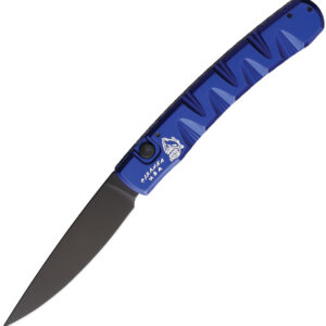 Navaja automática Piranha Knives Auto Virus Button Lock Blue P-15BT