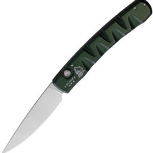 Navaja automática Piranha Knives Auto Virus Button Lock Grn P-15G