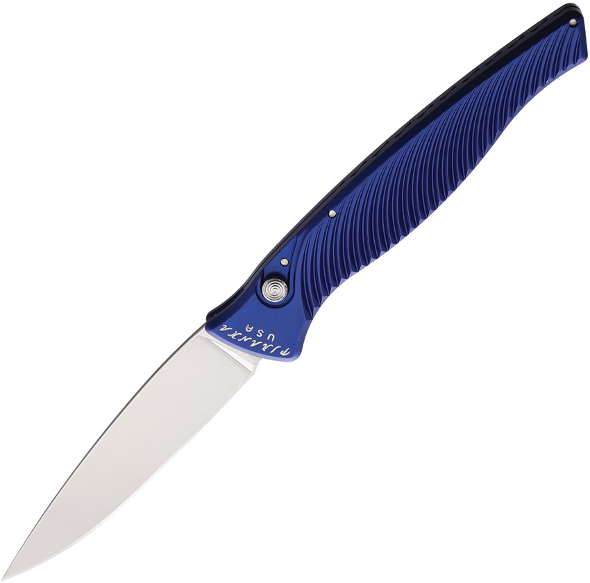 Navaja automática Piranha Knives Auto DNA Button Lock Blue P-16B