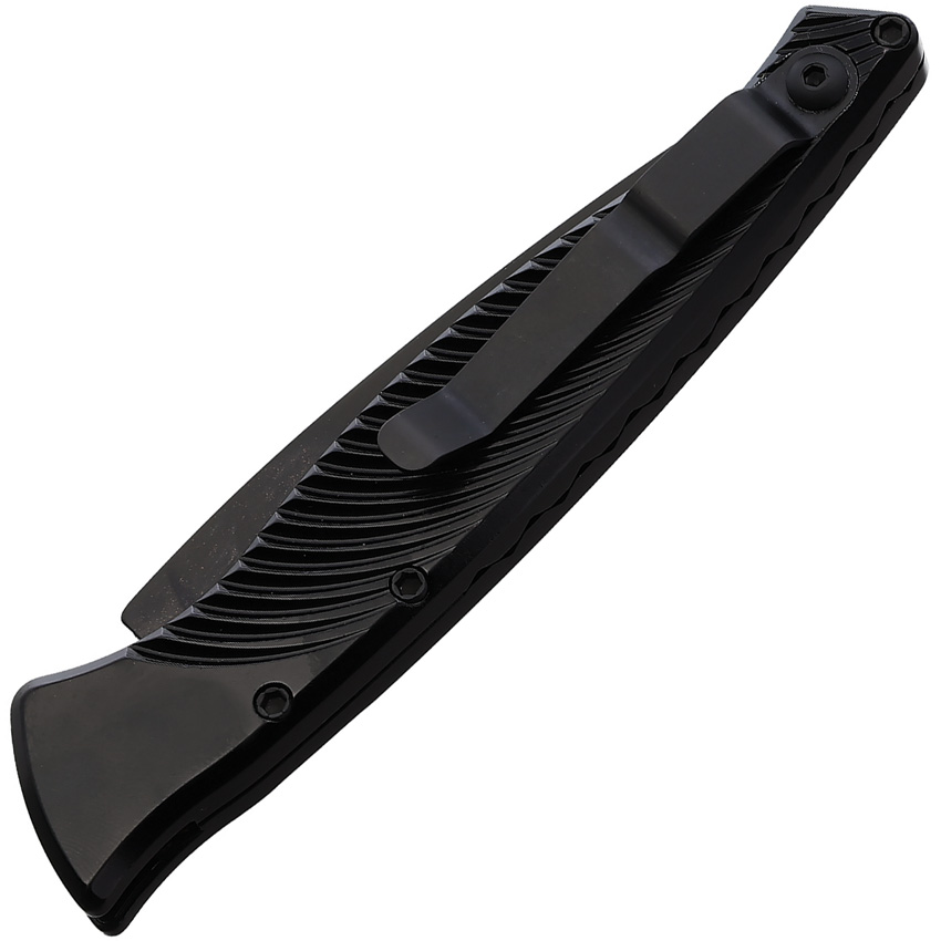 Navaja automática Piranha Knives Auto DNA Button Lock Black P-16BKTS - Image 2