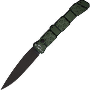 Navaja automática Piranha Knives Auto 21 Button Lock Green P-21GT
