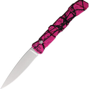 Navaja automática Piranha Knives Auto 21 Button Lock Pink P-21PK