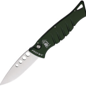 Navaja automática Piranha Knives Auto Amazon Button Lock Grn P-3G