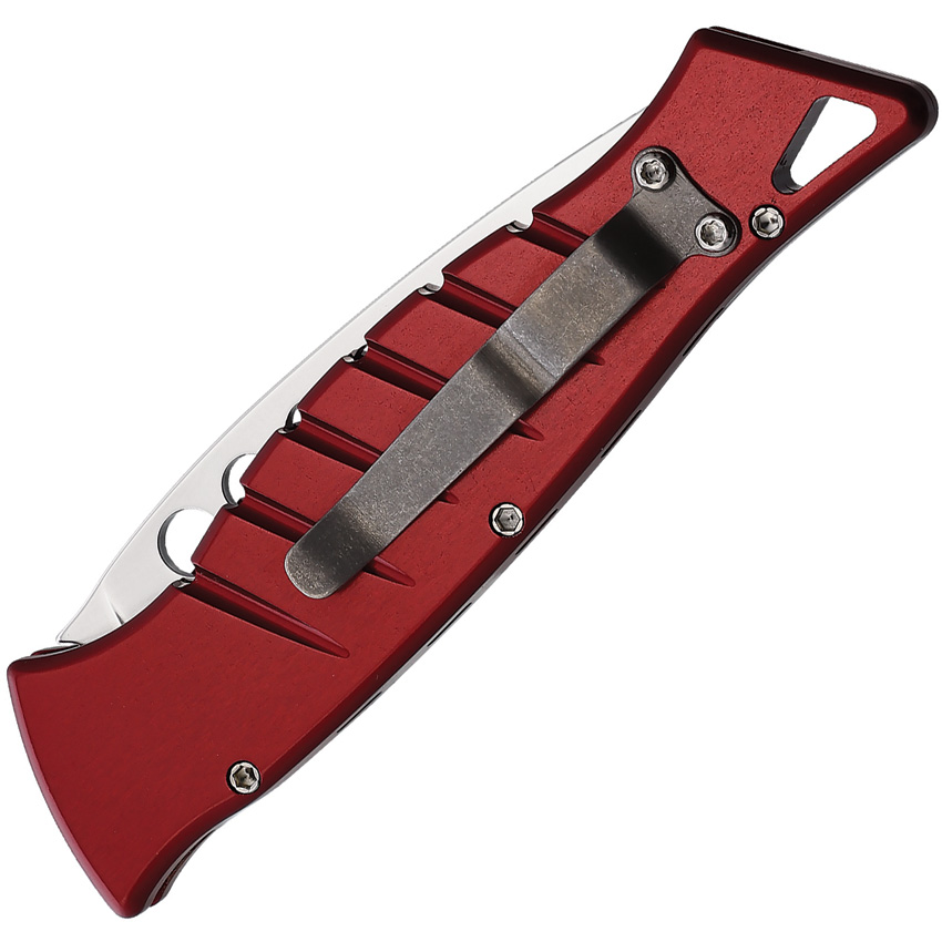 Navaja automática Piranha Knives Auto Amazon Button Lock Red P-3R - Image 2