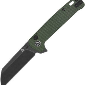 Navaja QSP Knife Penguin Button Lock Blk Green QS130BL-C2