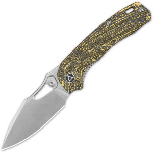 Navaja QSP Knife Hornbill Linerlock Golden CF QS146-A1