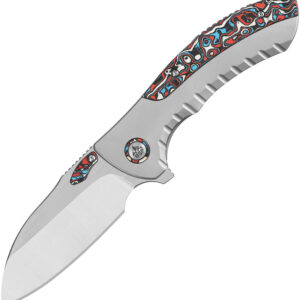 Navaja QSP Knife Capybara Framelock Ti CF QS152-B1