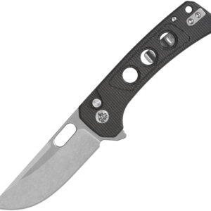 Navaja QSP Knife Unicorn Button Lock Brn Mic QS156-A1