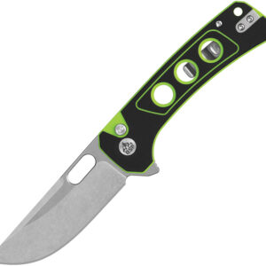 Navaja QSP Knife Unicorn Button Lock Neon G10 QS156-C1