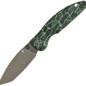 Navaja QSP Knife Turtle Punk Linerlock Blk/Grn QS158-C2