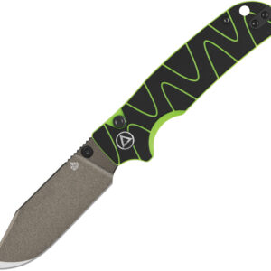 Navaja QSP Knife Kali Button Lock Black/neon QS159-C2