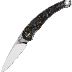 Navaja QSP Knife Dolphin Linerlock Gold CF QS161-A
