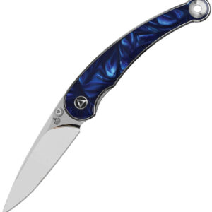 Navaja QSP Knife Dolphin Linerlock Blue Resin QS161-E