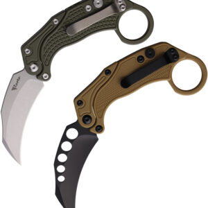 Navaja Reate Knives EXO-K Button Lock Green SW EXO-K GREEN SW