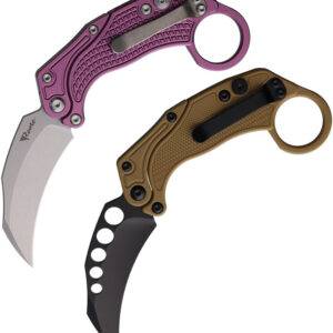 Navaja Reate Knives EXO-K Button Lock Purple SW EXO-K PURPLE SW
