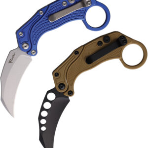 Navaja Reate Knives EXO-K Button Lock Blue SW EXO-K BLUE  SW