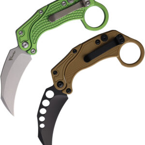 Navaja Reate Knives EXO-K Button Lock Green EXO-K OXIDIZED GREEN SW
