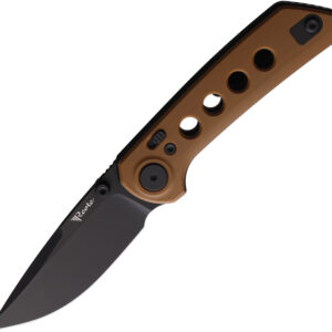 Navaja Reate Knives PL-XT Pivot Lock Tan PVD PL-XT TAN BLK PVD