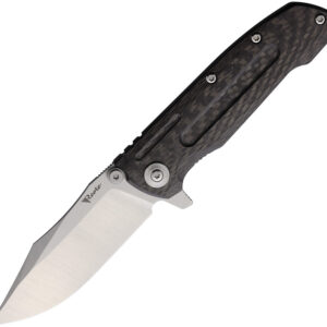 Navaja Reate Knives 9D-V2 Framelock Black DLC REA204 9D V2 CF BEAD BLAST SAT